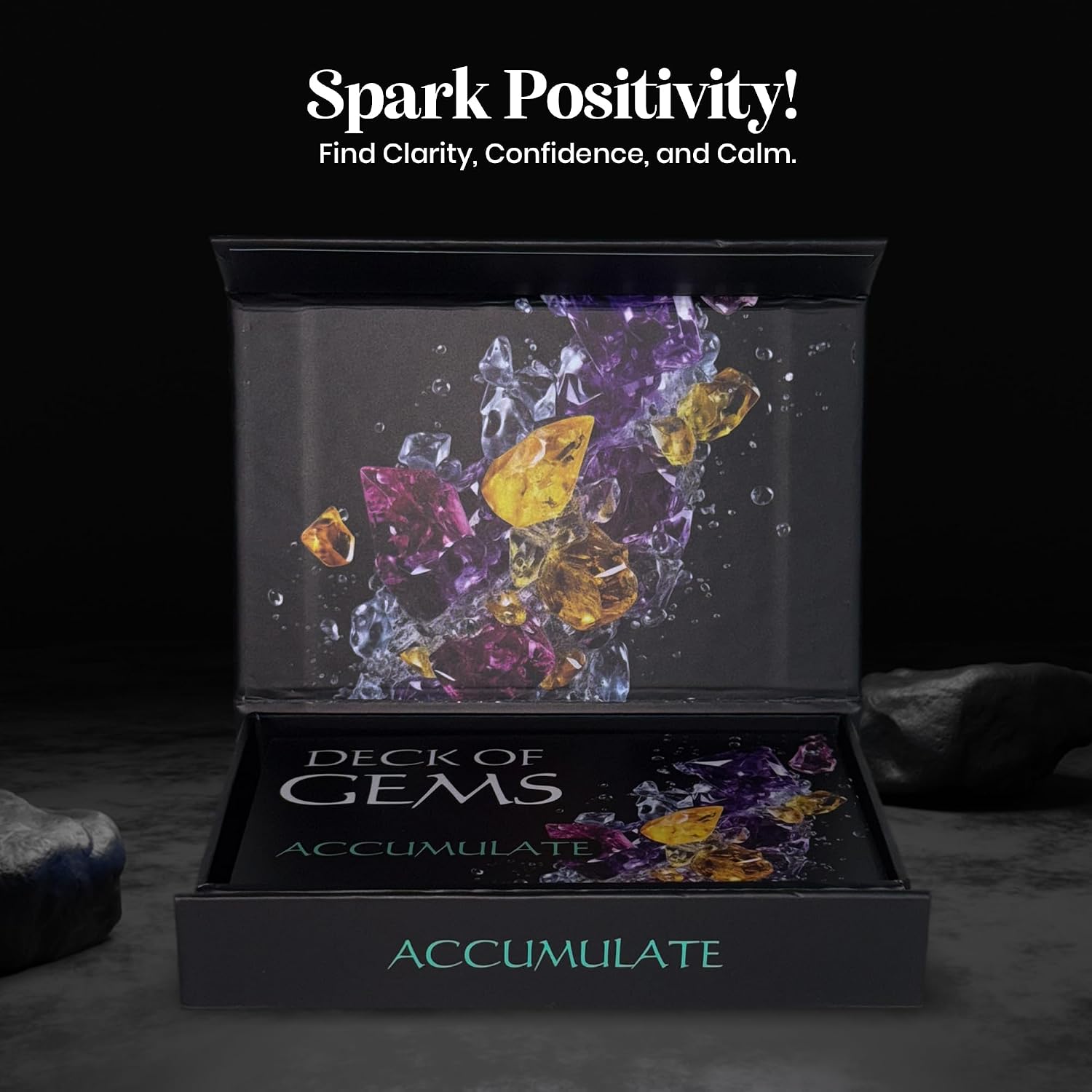 Deck of Gems Affirmation Cards – Accumulate – 36 Daily Affirmation Cards for Empowerment, Wealth Mindset, and Motivation | Manifestation and Self-Care Tool for Women & Men by Ashley Joi