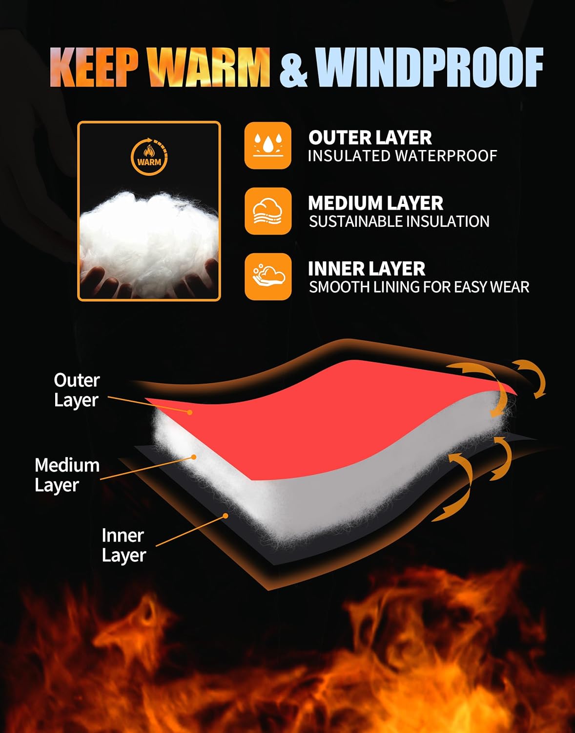 Pioneer Camp Women's Snow Pants Ski Bibs Waterproof Insulated Snowboard Overalls Winter Cargo Hiking Pants with Suspenders - Image 4