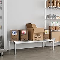 Vista 100 de 60" Long x 24" Wide Height: 12" Off The Floor Aluminum Dunnage Rack Storage in Restaurant, Kitchens and Garages and More!