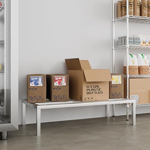 Miniatura 100 de 60" Long x 24" Wide Height: 12" Off The Floor Aluminum Dunnage Rack Storage in Restaurant, Kitchens and Garages and More!