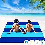 BYDOLL Beach Blanket 78\'\'X81\'\' Waterproof Sandproof Suits1-4 Adults Oversized Lightweight Large Blanket Picnic Mat for Beach Sand Free Travel Camping Hiking Picnic
