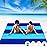 BYDOLL Beach Blanket 78\'\'X81\'\' Waterproof Sandproof Suits1-4 Adults Oversized Lightweight Large Blanket Picnic Mat for Beach Sand Free Travel Camping Hiking Picnic