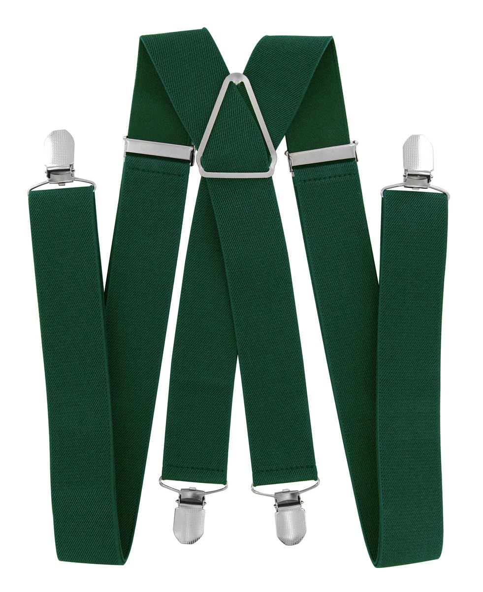 axy Hosenträger für Herren breit 3,5 cm in X-Form mit 4 Hosenträger Clips extra stark längenverstellbar 35mm