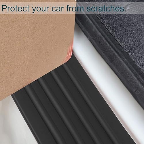 Miniatura 5 de Protector de parachoques trasero de automóvil, parche anticolisión de 35 pulgadas, goma negra, protectores universales de entrada de puerta de