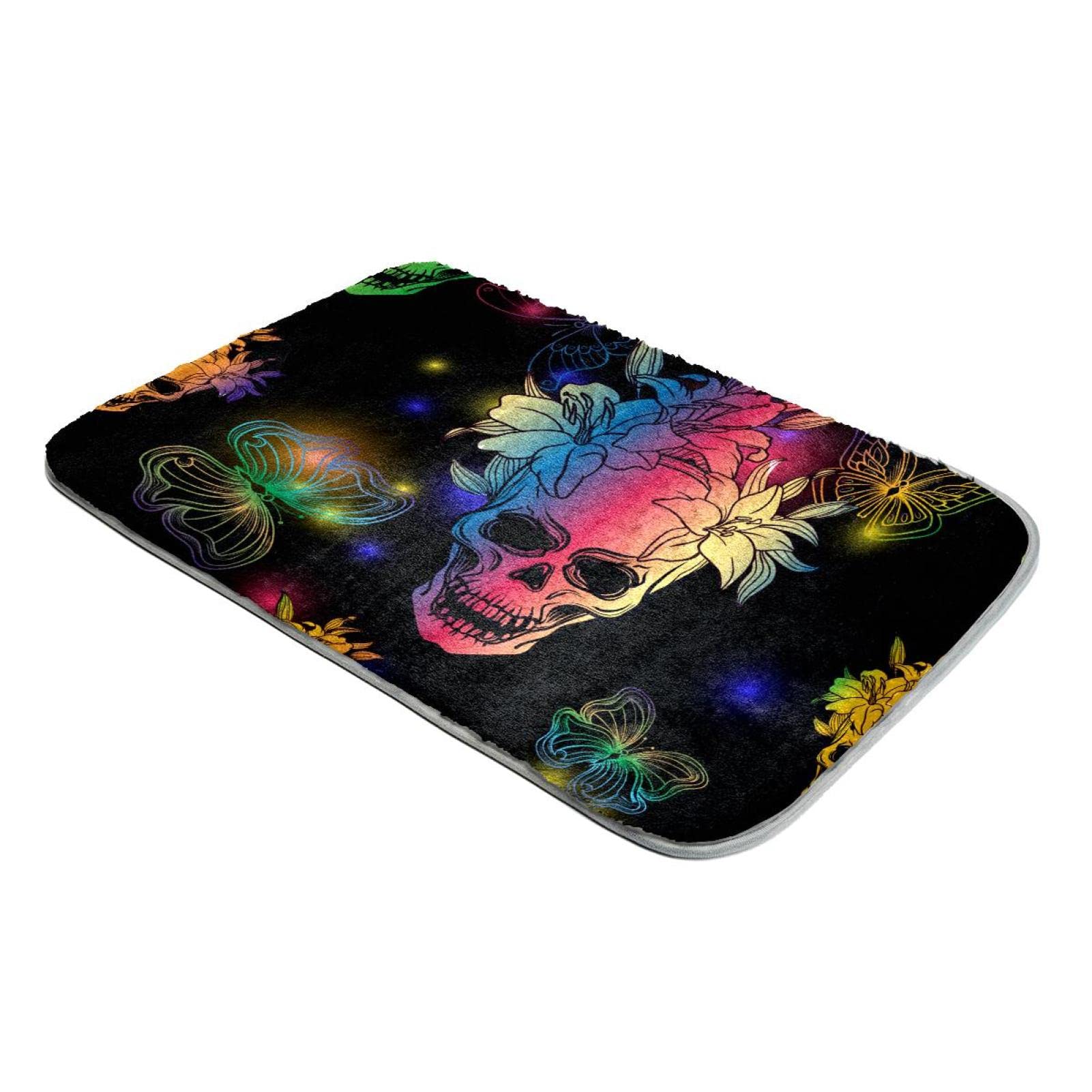 Tapis fausse fourrure premium à poils longs avec imprimé artistique