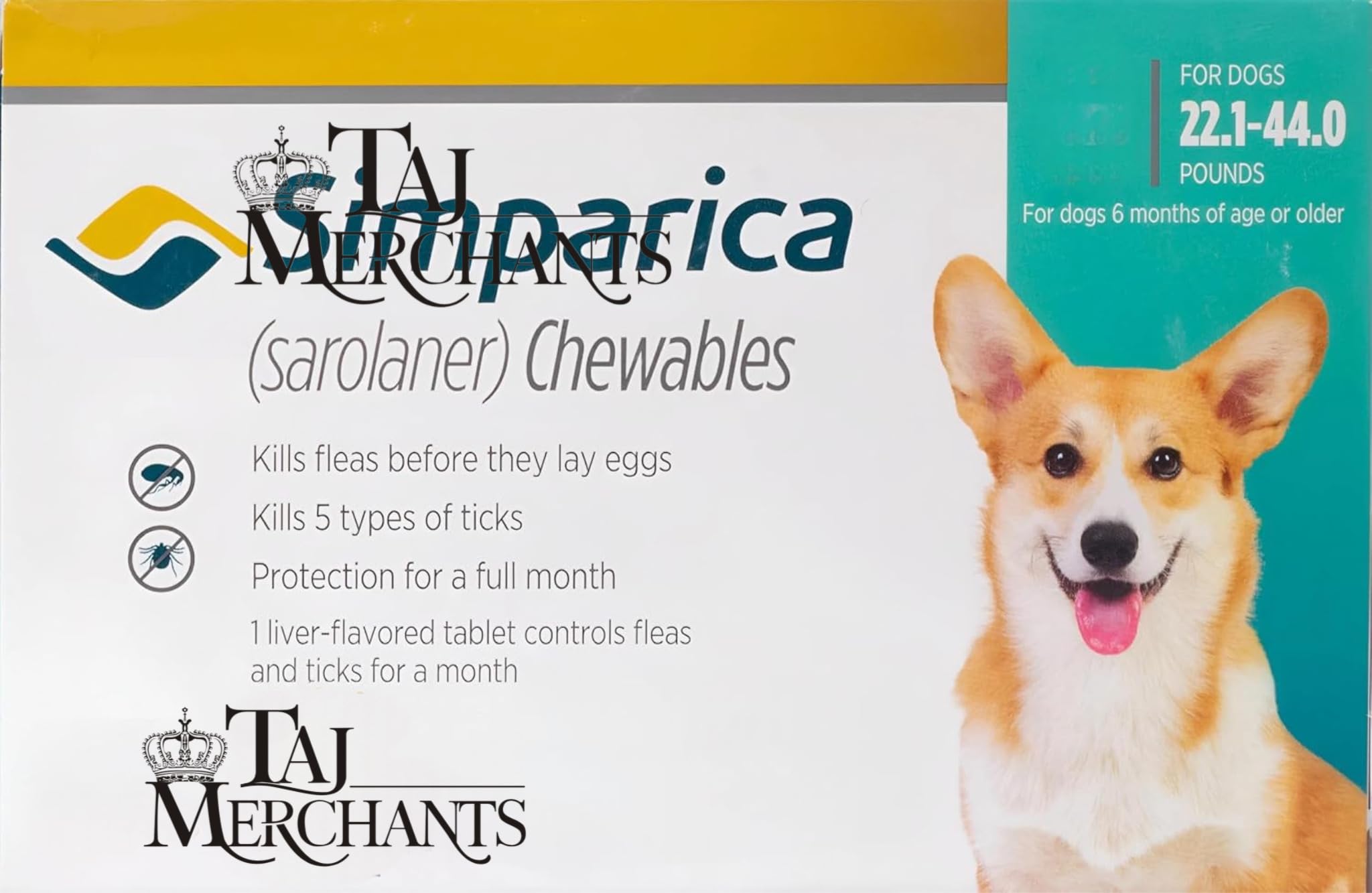 (OG) TM Presents SIMPAR I CA Chewable Tablets for Dogs of (10-20 kg)|| (1 Tablet.)