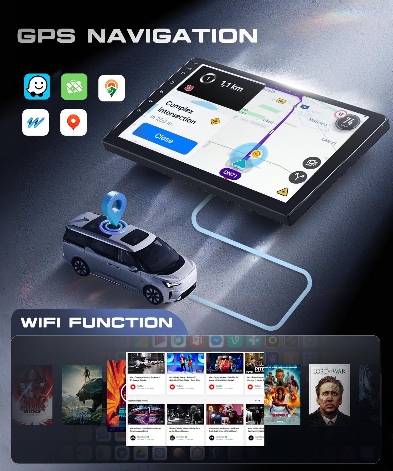 VECHTEL 4G+64G Autoradio Android 15 per Ford Fiesta 2009-2014, 9 Pollici HD Schermo Tactile Stereo Auto co Carplay Android Auto senza Fili GPS Wi-Fi 2USB Bluetooth 5.0 Radio FM RDS EQ Retrocamera