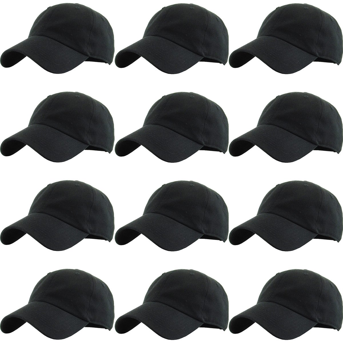 KBETHOS Classic Unisex Cotton Adjustable Low Crown Baseball Cap – Plain Dad Hat
