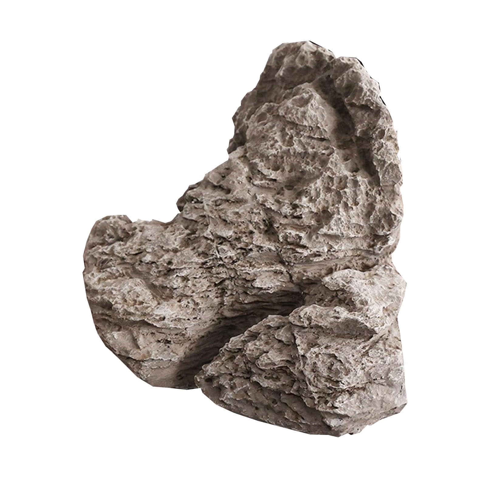 Bliajkswyr Lightweight Landscape Rock Durable Faux Rock with Realistic Natural Texture PU Foam Fake Rocks for Landscaping Yard Décor Not Hollow Septic Tank Covers(E)