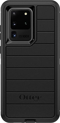 OtterBox Defender Series - Funda para Samsung Galaxy S20 Ultra 5G, solo funda, protección de defensa microbiana, embalaje no minorista, color negro