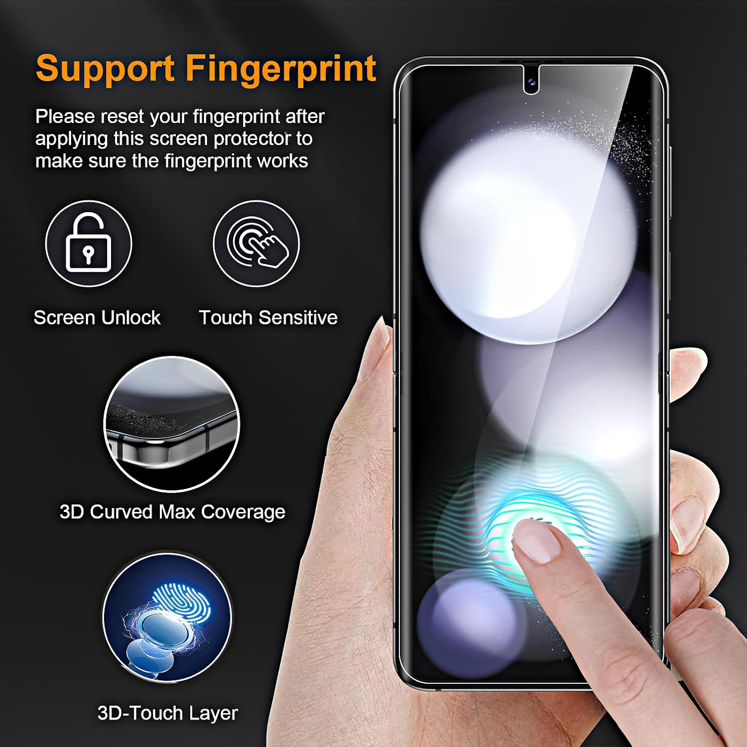 [2Set 4PCS Privacy Screen Protector for Samsung Galaxy Z Flip 5, Privacy Inner Flexible TPU Film + Back Tempered Glass Screen Protector with Alignment Tool, Self-Healing, Scratch Resistant