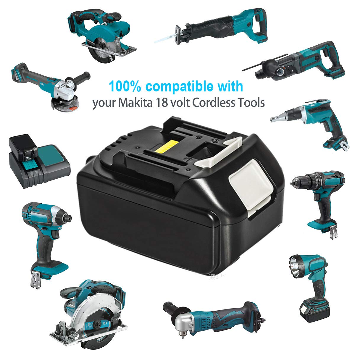 2 stuks BL1860B 18V 5,5Ah accu vervanging voor Makita 18V