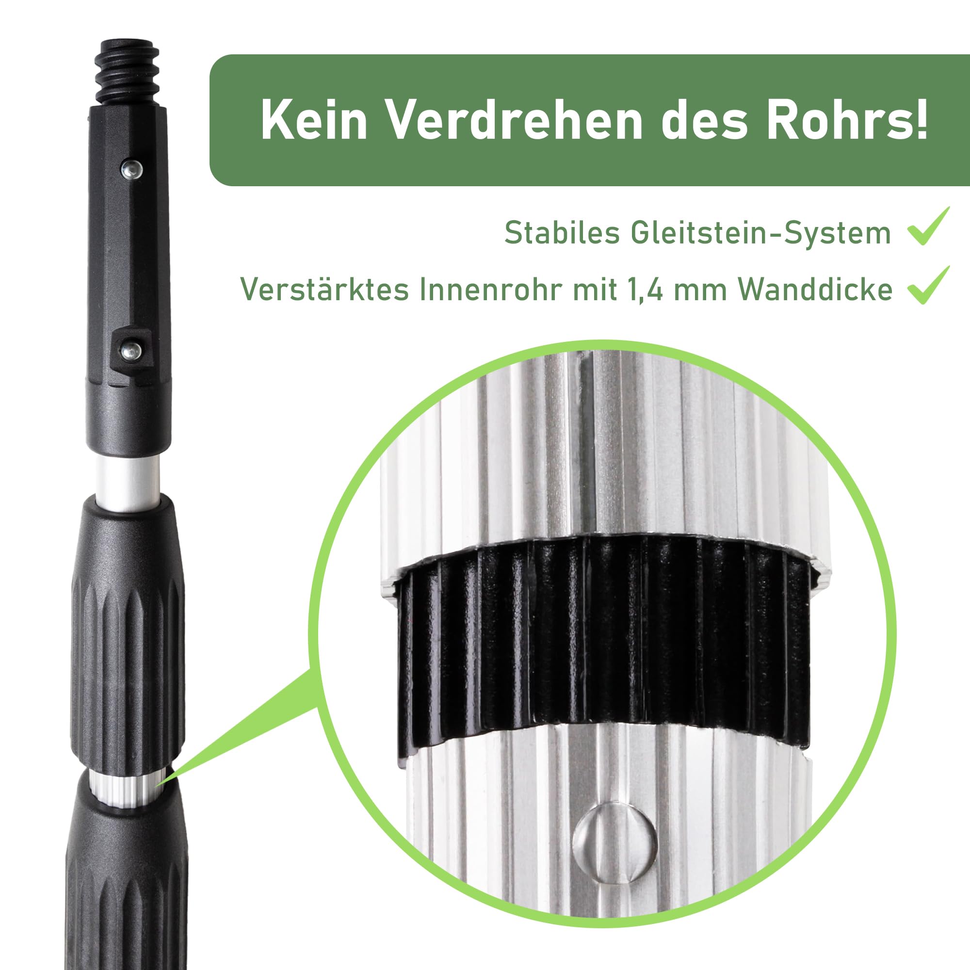 Manico Telescopico Ausonia In Alluminio 6 Metri - Professionale Per Pittura, Pulizie E Lavori Edili - Made In Italy - Foto 6