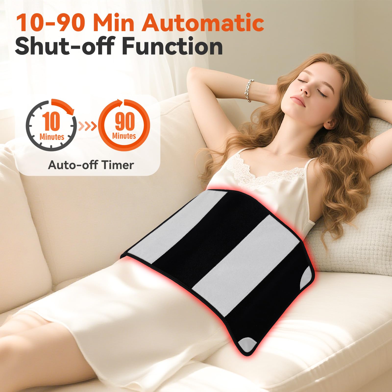 Red Light Therapy Mat for Body 24"x12" with 242 LEDs (726 Chips), 660nm Red and 850nm Near Infrared Light Therapy Pad, 3 Modes, 5 Brightness Levels for Back Waist Legs Abdomen Knee Shoulders