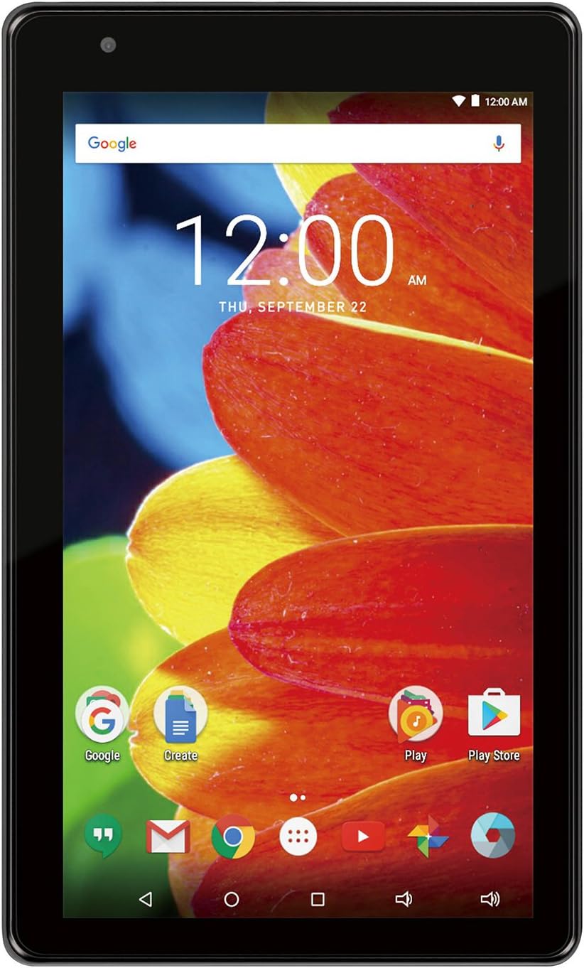 Premium RCA Voyager 7-inch Touchscreen Tablet PC 1.2Ghz Quad-Core Processor 1G Memory 16GB Hard Drive Webcam Wifi Bluetooth Android 6.0 Marshmallow OS Black