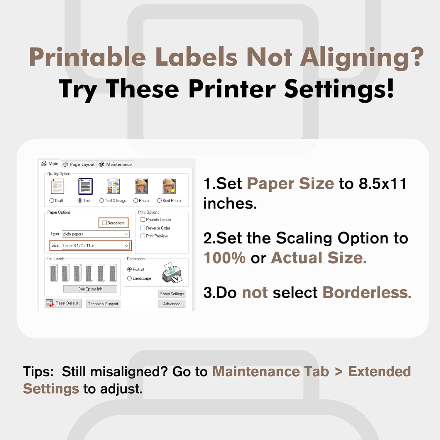 A-SUB 2" Round Label Stickers for Inkjet or Laser Printer, Matte White, 360 Printable Circle Stickers for Custom Logo, Thank You Labels - Image 3