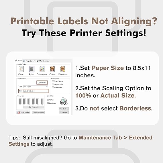 A-SUB 2 Round Label Stickers for Inkjet or Laser Printer, Matte White, 360 Printable Circle Stickers for Custom Logo, Thank You Labels