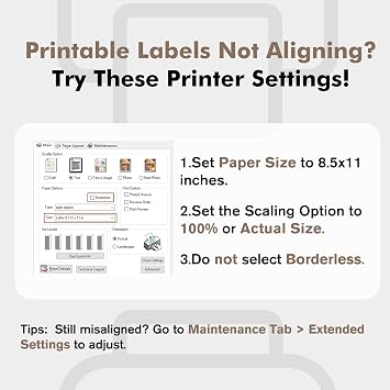 A-SUB 2 Round Label Stickers for Inkjet or Laser Printer, Matte White, 360 Printable Circle Stickers for Custom Logo, Thank You Labels