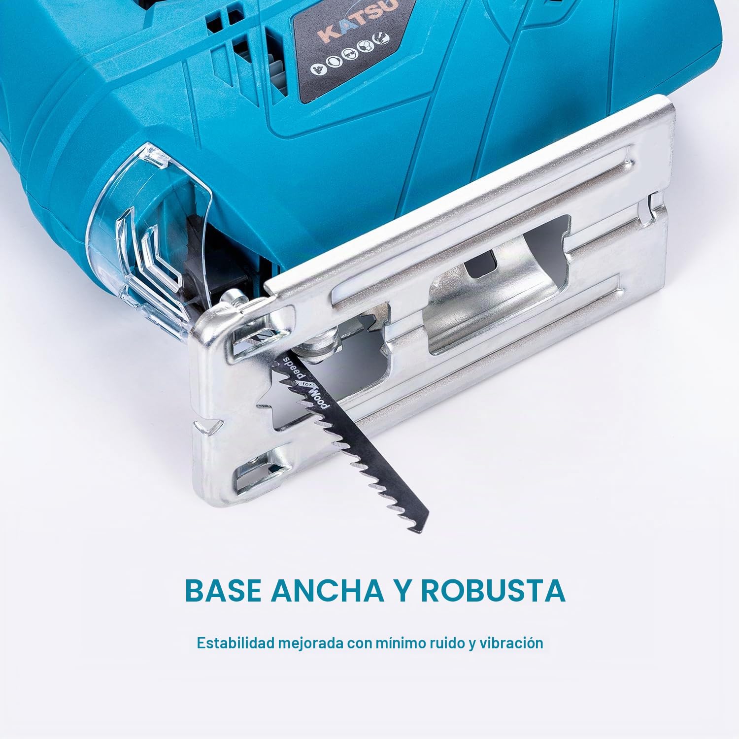 Sierra de Calar, KATSU 400W Sierra Calar Eléctrica con 5 Hojas, 0~3000 SPM, ± 45° Corte, Velocidades Variables, para Cotar Metal, Madera y Plástico (Budget)