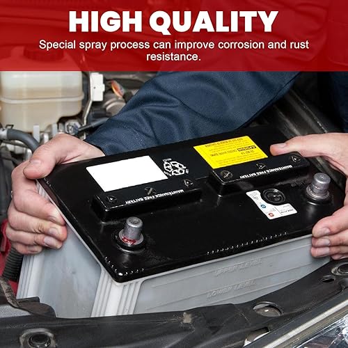 Miniatura 5 de Soporte de batería ajustable, 2 soportes universales para batería de automóvil, soporte de sujeción de batería para herramientas automotrices con