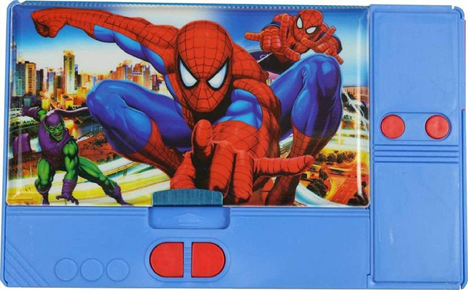 Plastic Multipurpose Magnetic Dual Side Jumbo Usable Pencil Box for Kids Girls & Boys Birthday Return Gifts (Spiderman)-image-15