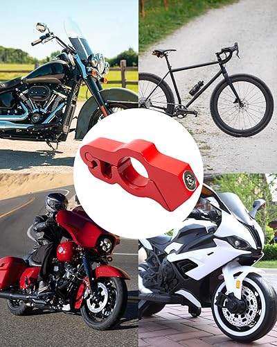 Miniatura 10 de Lock - Cerradura para manillar de bicicleta, resistente antirrobo, ajustable, con 2 llaves, protege tu motocicleta y cuatrimoto, color azul