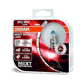 Osram H1 Night Breaker Laser Duo Box 64150NBL-HCB Next GEN ( 55 W, 12 V, 2 bulbs)