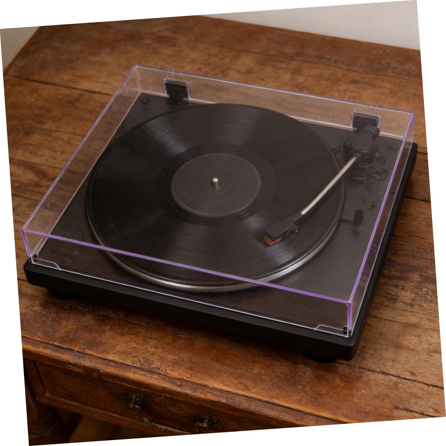 CALLARON Copertura Antipolvere Trasparente in Acrilico per Vinile, Leggera e Facile da Installare, per Impianti Audio Domestici e Protezione Stereo