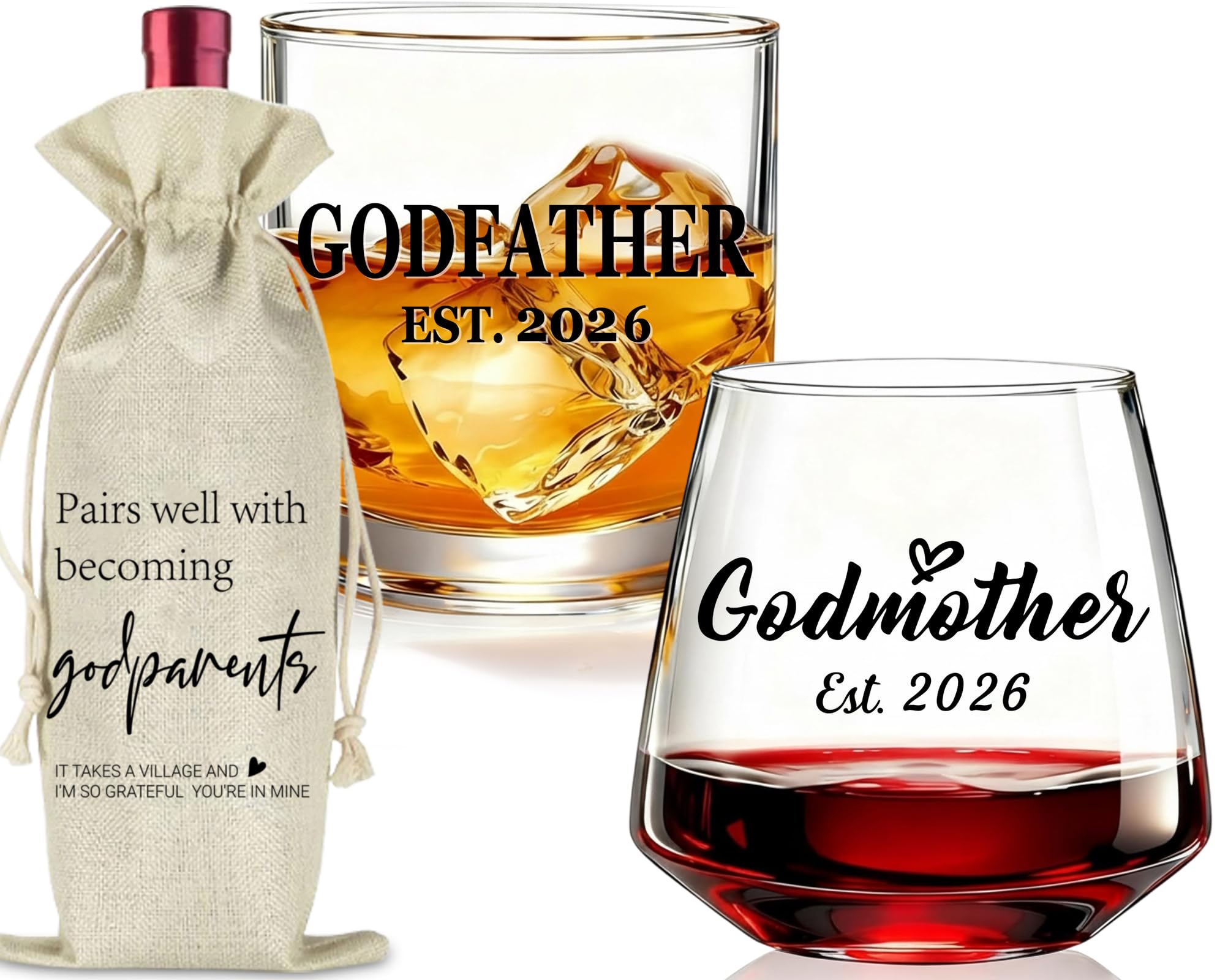 Physkoa Est2026 Godparents Gift– Godfather & Godmother Proposal Gifts-Godparents Proposal Present-Will You Be My Godparents