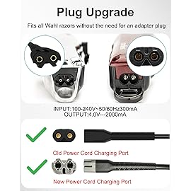 Replacement for Wahl Magic Clipper Cordless Charger, 4V Clipper Charger Compatible with Wahl 8164/8591/8148/8504, 5-Star Magic Clip Cordless Trimmer, 1919 100 Year Hair Clipper