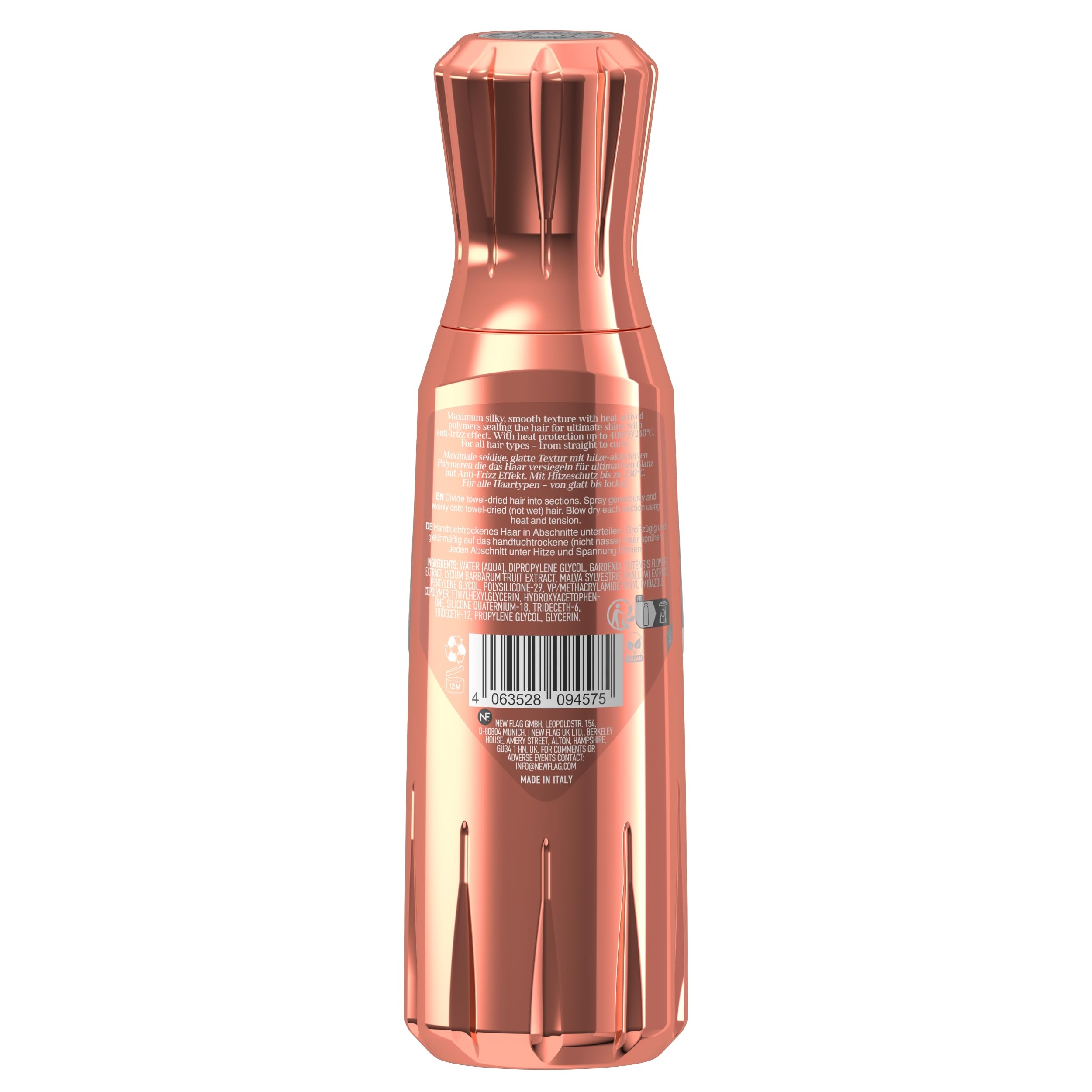 NEQI Diamond Glass Ultimate Styling Spray – spray z połyskiem, spray zapobiegający puszeniu się włosów i ochrona przed wysoką temperaturą do 230°, ochrona przed wilgocią, do wszystkich rodzajów włosów