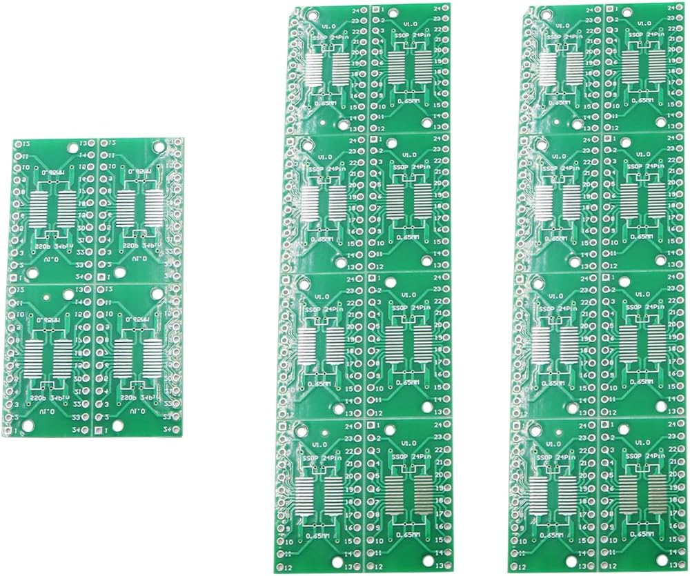 20 шт. адаптеров SSOP 24PIN 0.65 / SOP 24PIN 1.27 в DIP для печатных плат - преобразователь SMD