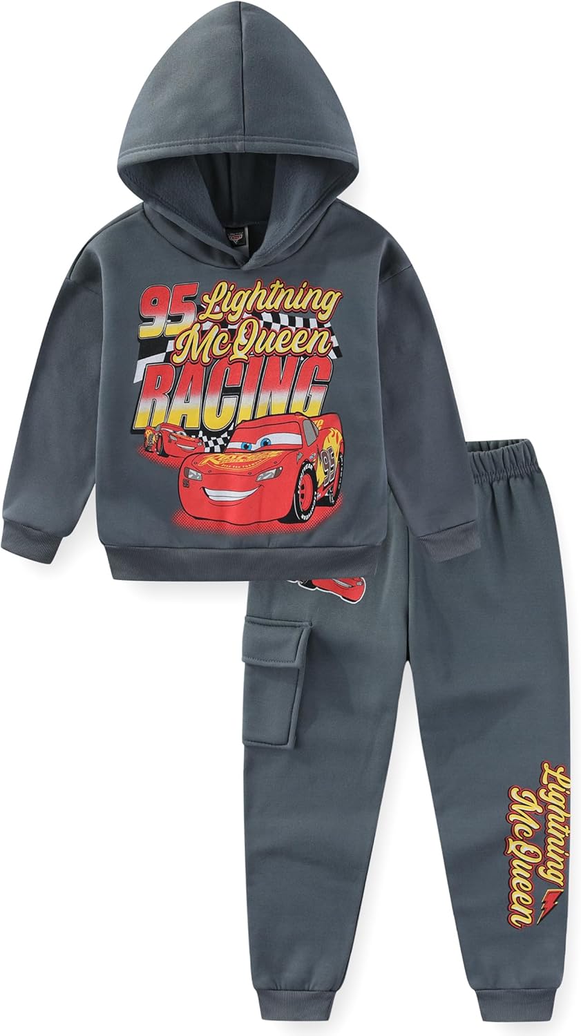 Disney Cars Lightning McQueen Boys Hoodie and Pants Set for Toddler and Big Kids