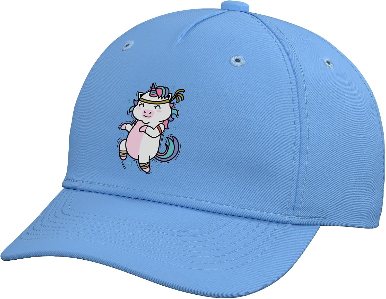 Unicorn Doing Endurance Sports Fitness Training Adjustable Baseball Hat