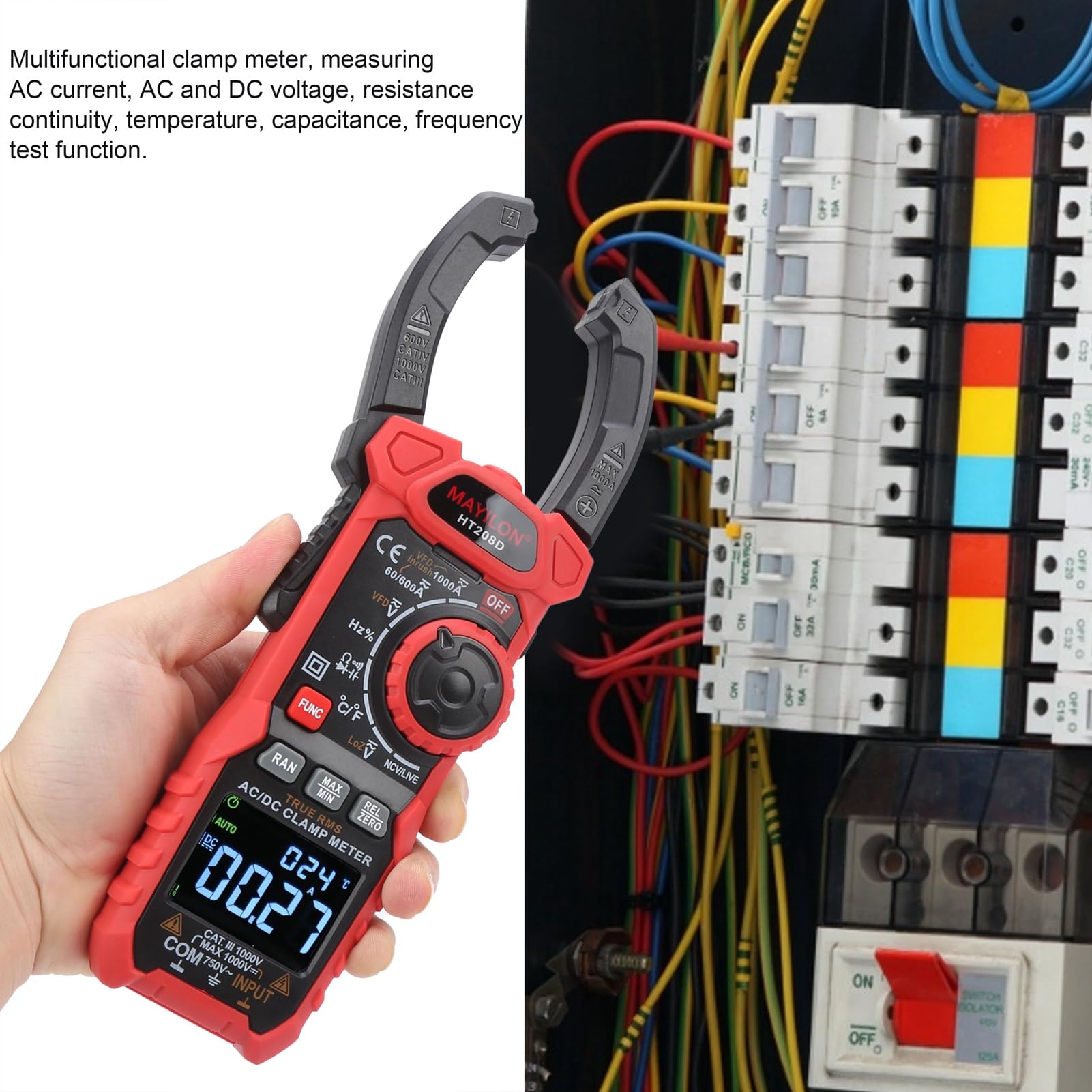 HT208D 6000 Count AC/DC mit LCD-Digitalanzeige für Zuhause im Freien