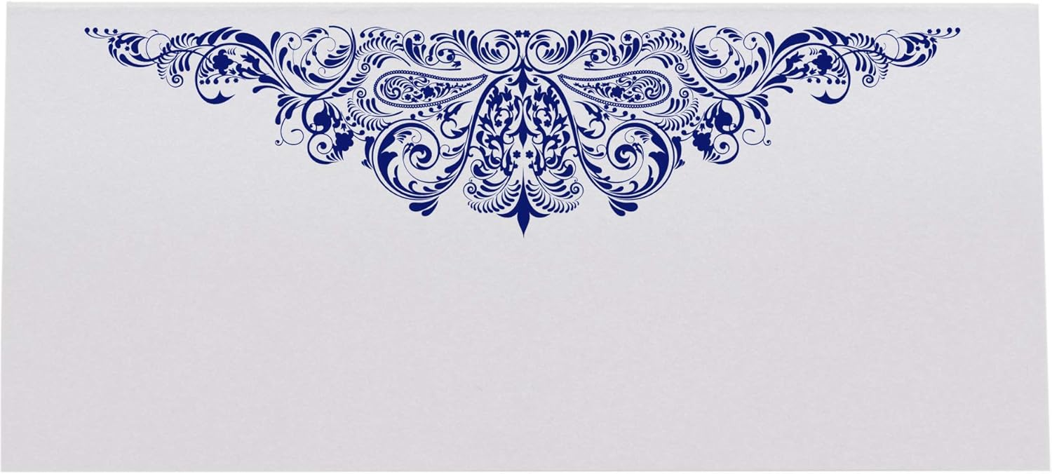 Paisley Printable Place Cards, Navy (Choose Color), Set of 150 (25 Sheets), Laser & Inkjet Printers - Wedding, Party, Dinner, and Special Events - Made in the USA
