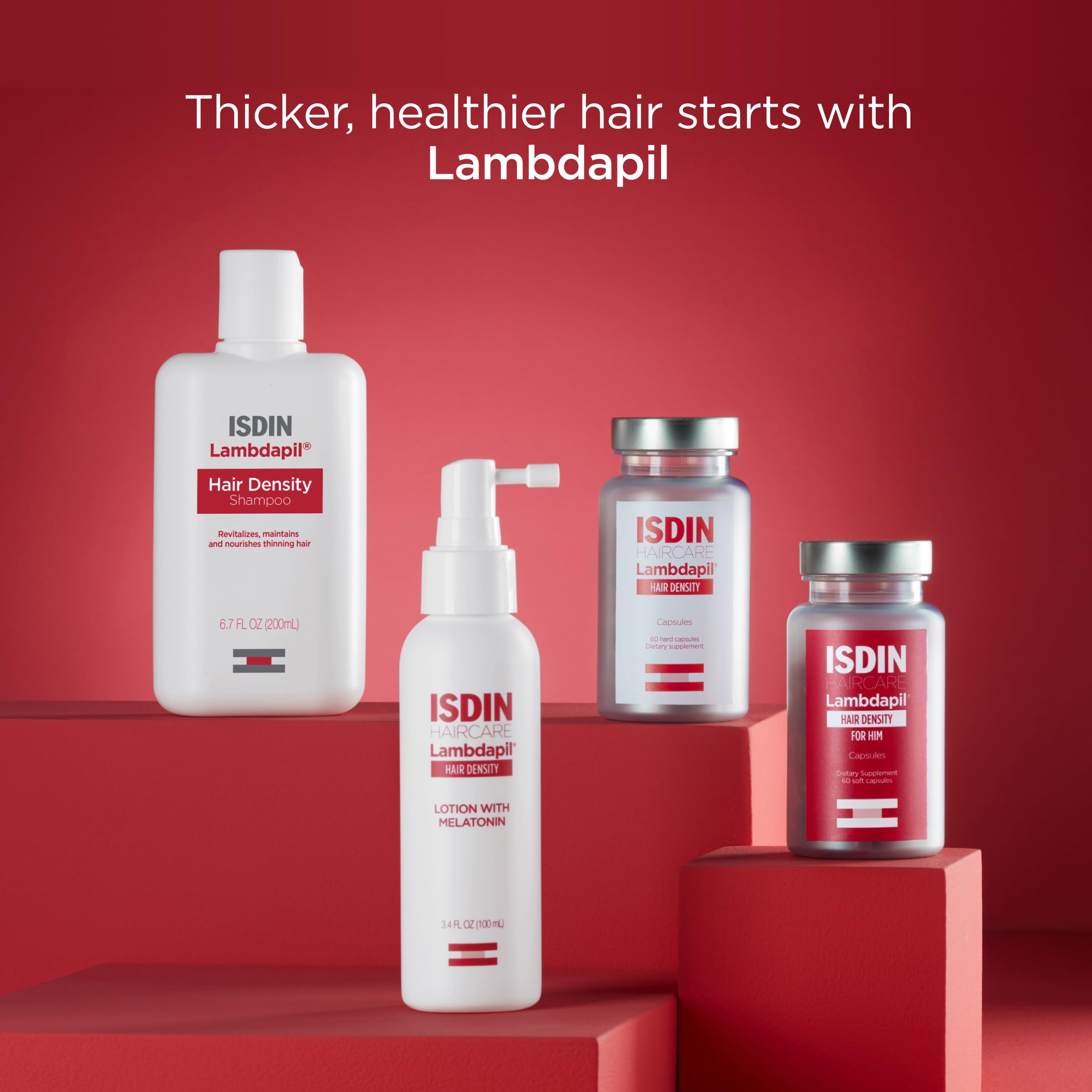 ISDIN Lambdapil Hair Loss Lotion for Thicker, Fuller Hair, 4.2 Fl. Oz.