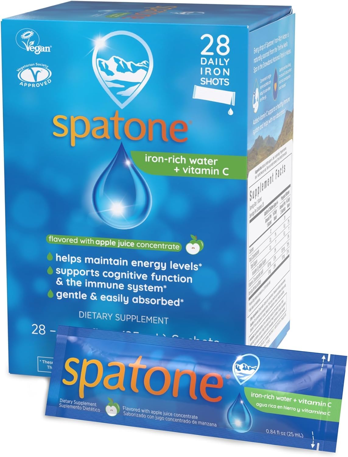 Pur-Absorb Liquid Iron & Vitamin C Supplement (28-Pack of 0.85 fl.oz) (Net. 23.8 fl oz.)