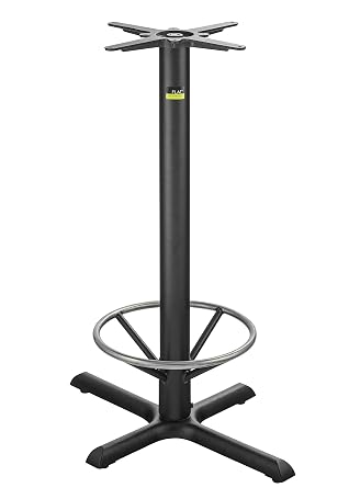 FLAT AUTO-Adjust KX2230 Self-Stabilizing Bar Height Table Base with Footring | Cast Iron, Ideal for Rectangular & Oval Table Tops, 24"x36" Maximum Tabletop Size