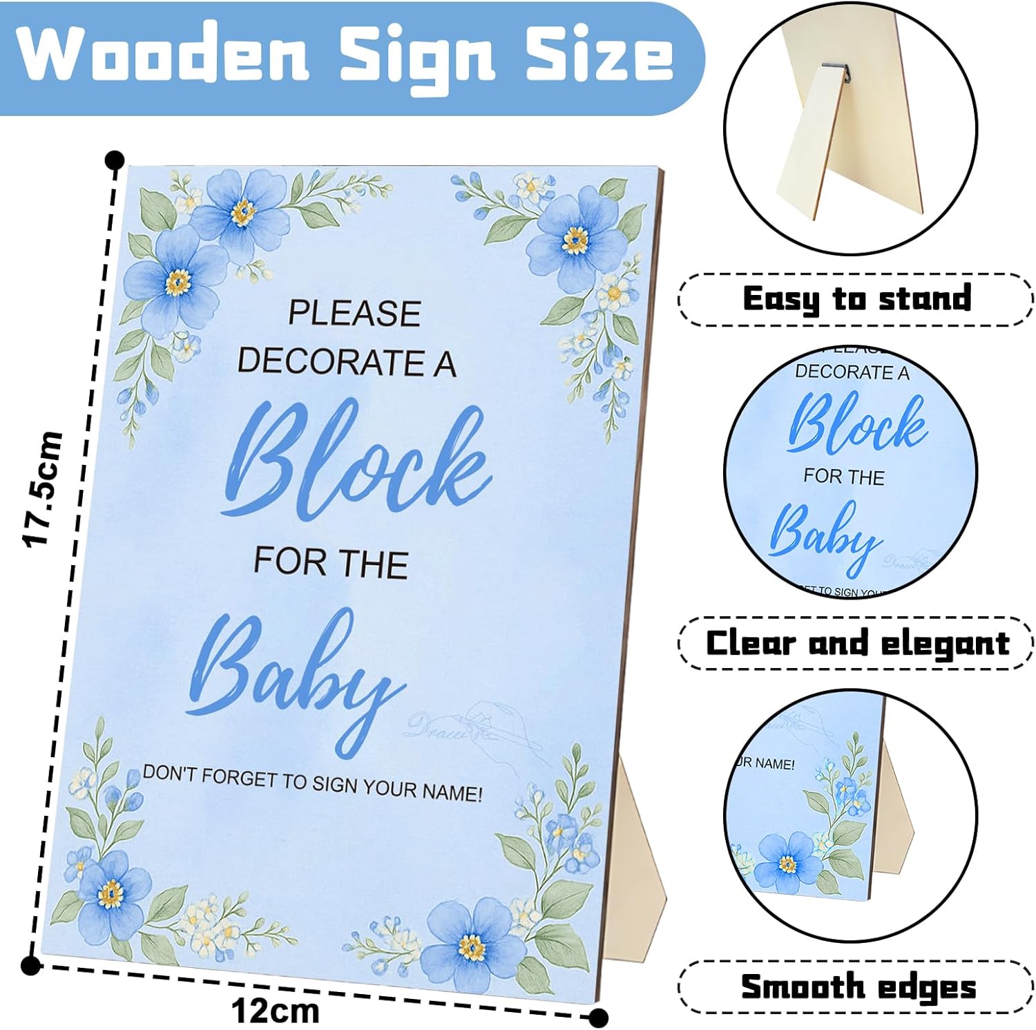 78 PCS Funny Baby Shower Games Sign Kit, Unique Baby Shower Ideas, Funniest Games Ever Where You Can Draw to Your Heart's Content, Suitable for Boys