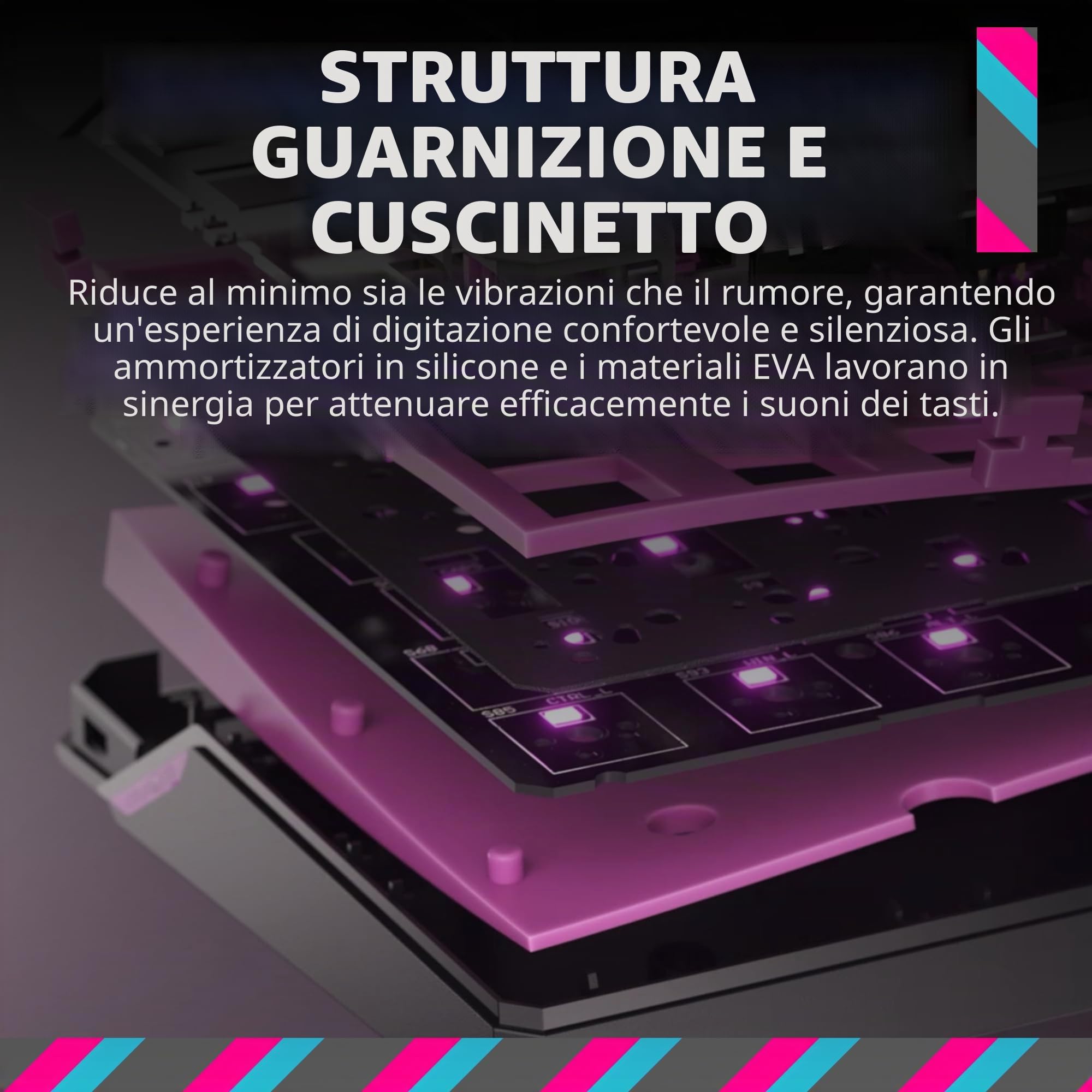 Cooler Master Kailh Box V2 - Tastiera da gioco meccanica wireless RGB MK770, interruttori bianchi Soft Click con struttura a guarnizione, sostituibile a caldo, Bluetooth|2,4 GHz, quadrante tattile a 3