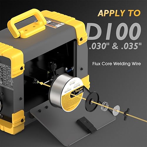 Vista 20 de TOOLIOM Soldador MIG de aluminio con pulso 250A 110V/220V Voltaje dual 4 en 1 Máquina de soldadura multifuncional Gas/Flujo sin gas MIG/Elevación