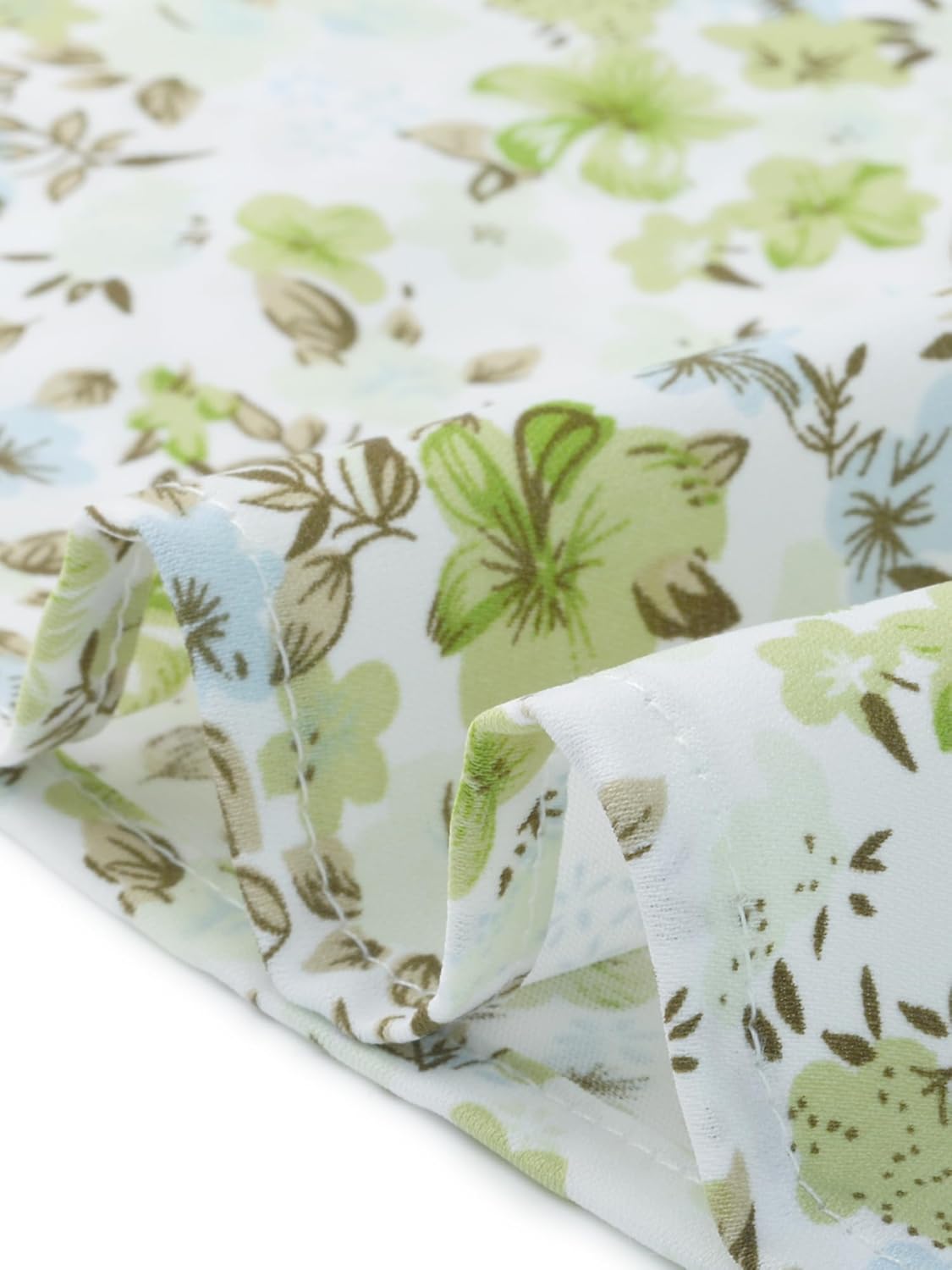 Agnes Orinda Plus Size Summer Tops for Women Floral V Neck Ruffle Puff Short Sleeve Casual Blouse Top - Image 5