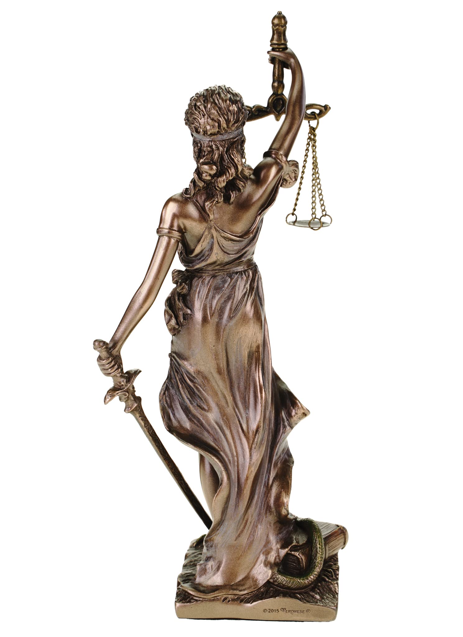 Justitia Veronese - Escultura de Dioses Romanos, 21 cm, Bronce