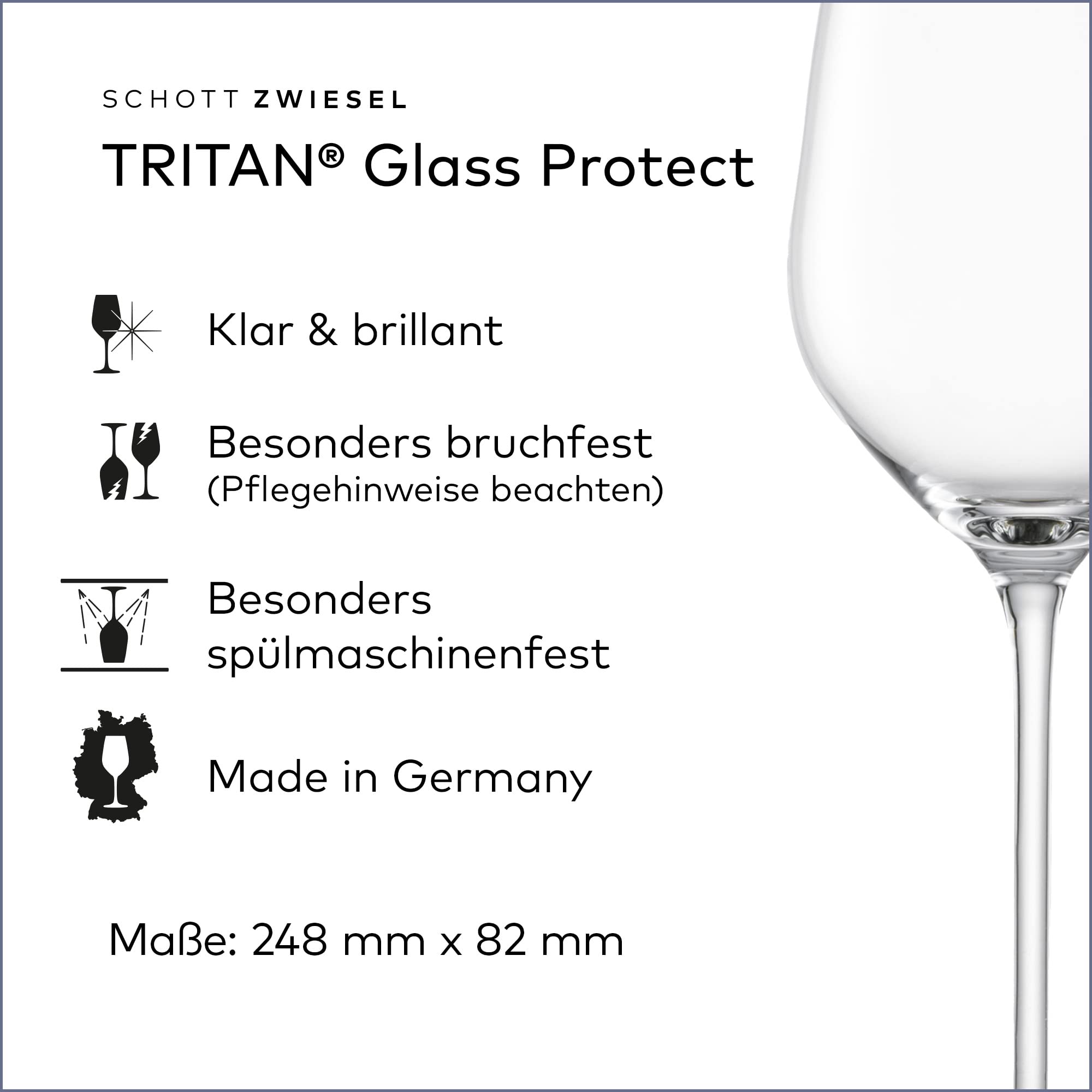 SCHOTT ZWIESEL Weißweinglas Fortissimo (6er-Set), elegante Weingläser für Weißwein, spülmaschinenfeste Tritan-Kristallgläser, Made in Germany (Art.-Nr. 112492)