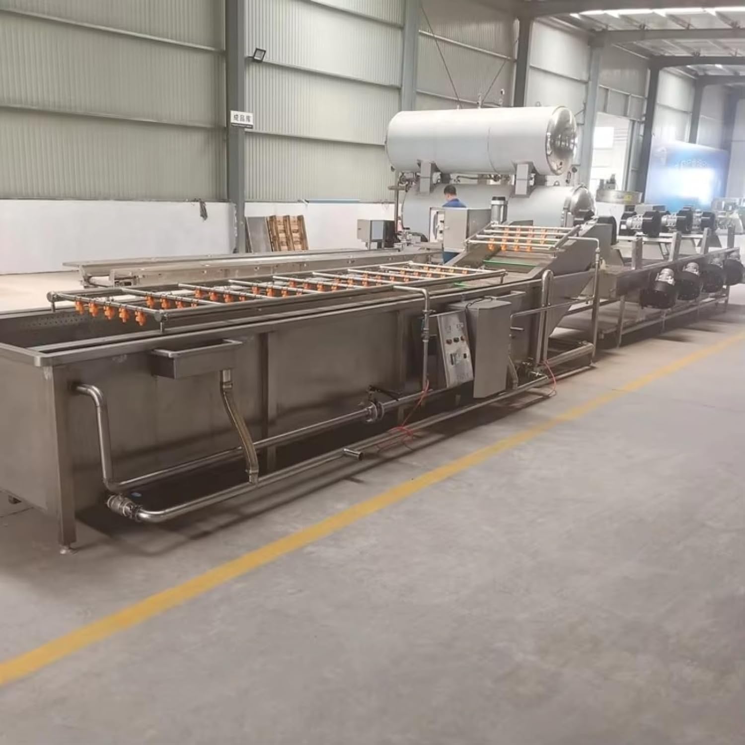 Commercial Seafood Bubble Washer, High-Efficiency Shellfish Cleaning Machine - Stainless Steel Fruit Vegetable Washer, Ideal for Food Processing, Catering Companies