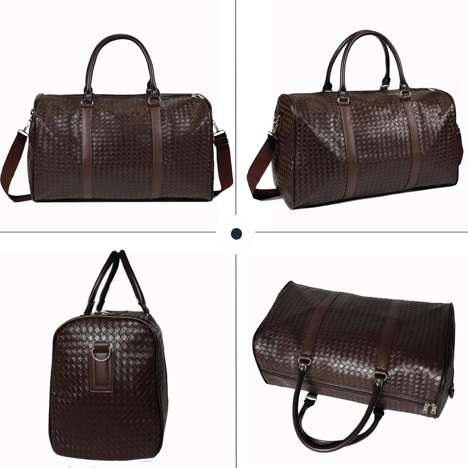 27L SmallTravel Duffle Bag Weekender Bags for Women and Men with Shoe Compartment Foldable Waterproof Toiletry Bag Hospital Bags for Labor and Delivery Gym Bag (Coffee color) - Image 3