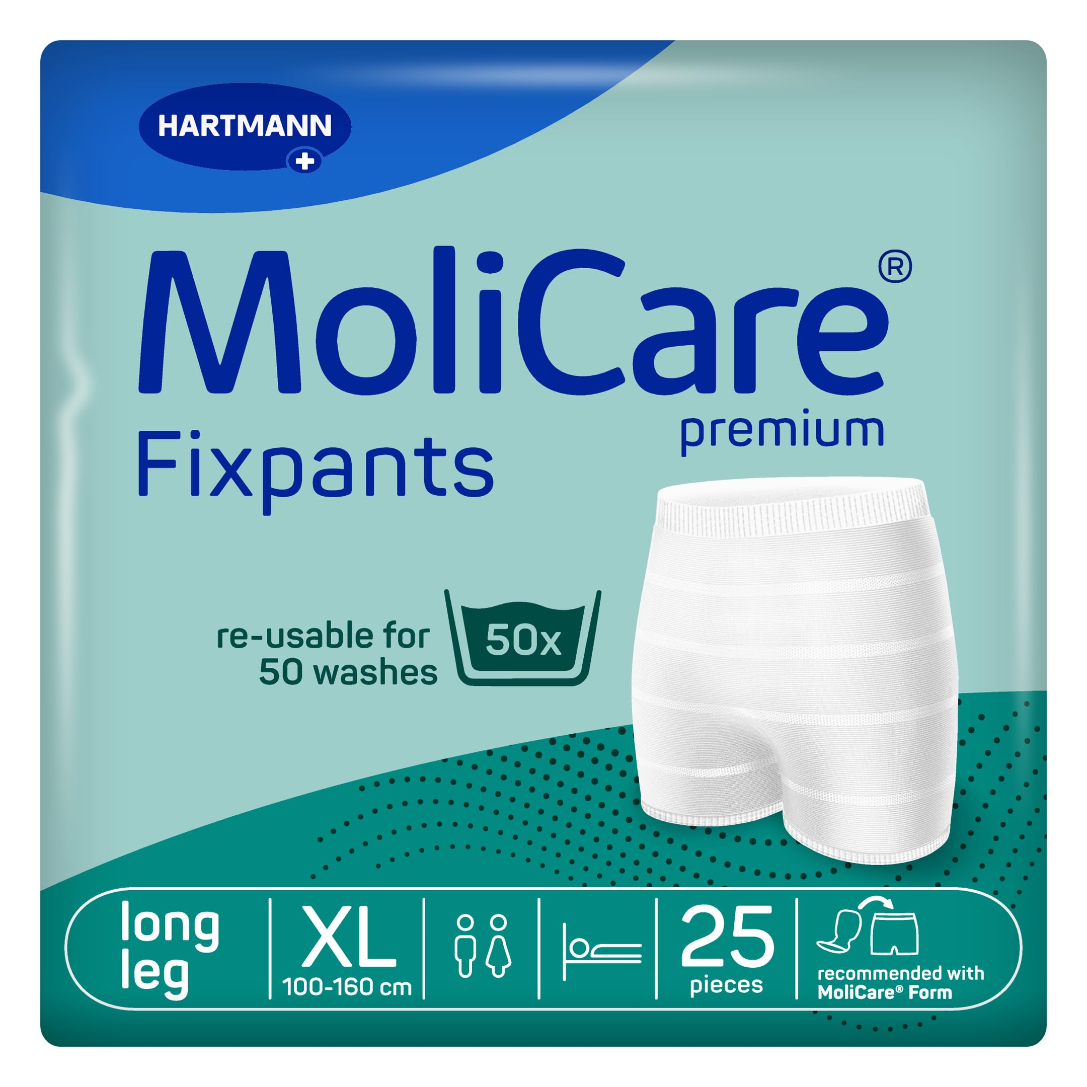 MoliCare Premium Fixpants Inkontinenz Fixierhosen, XL, Grün, 25 Stück