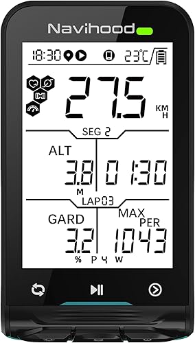 Computadora de bicicleta L3 GPS inalámbrica, pantalla de 2.6 pulgadas, velocímetro de bicicleta Bluetooth ANT+, IPX7 impermeable, retroiluminación