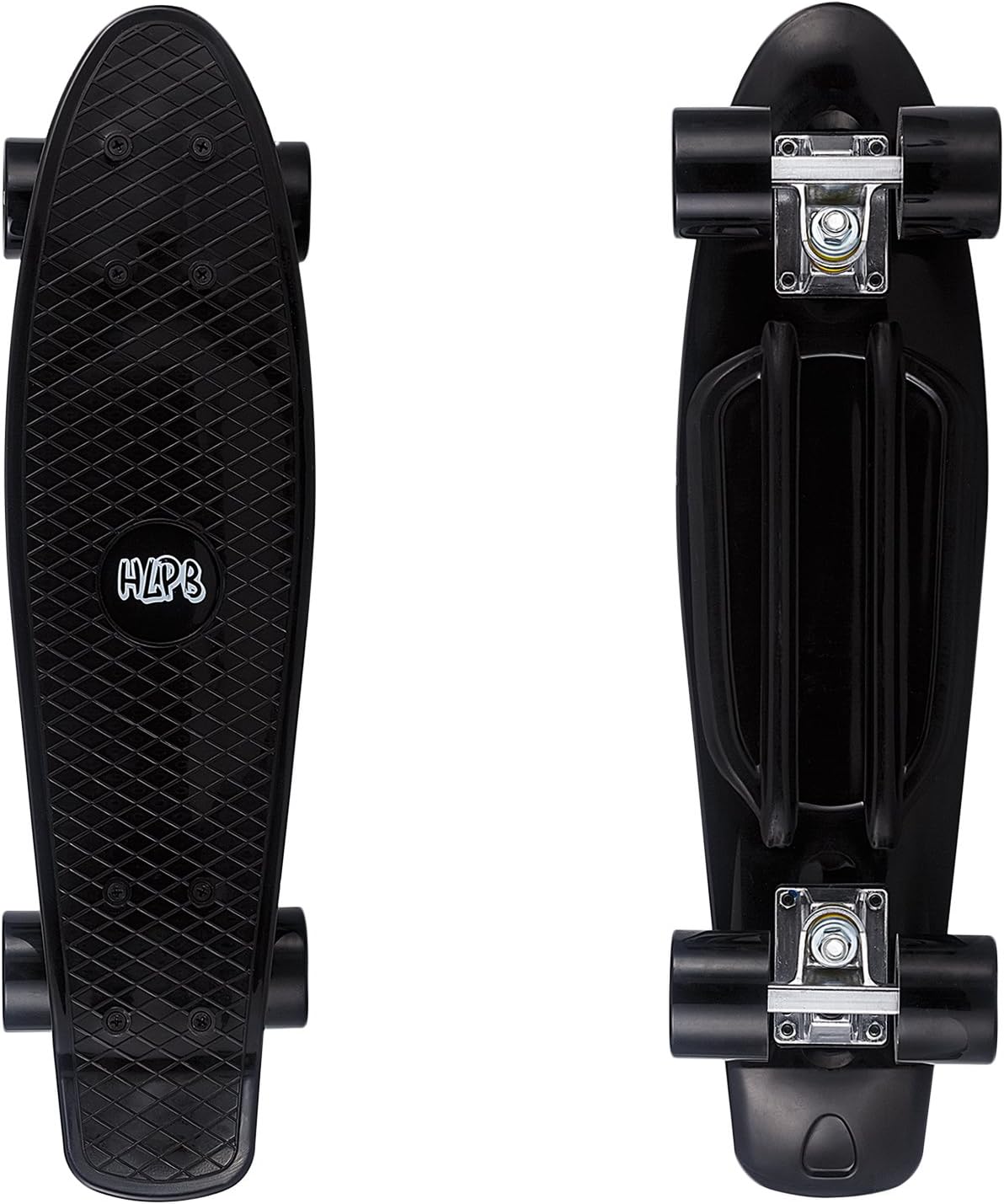 HLPB Mini Complete Skateboard Plastic Cruiser Standard Skate Board Trucks Almost 22 Inches 5.7